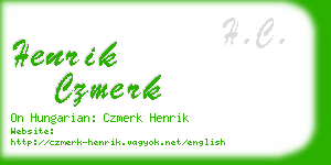 henrik czmerk business card